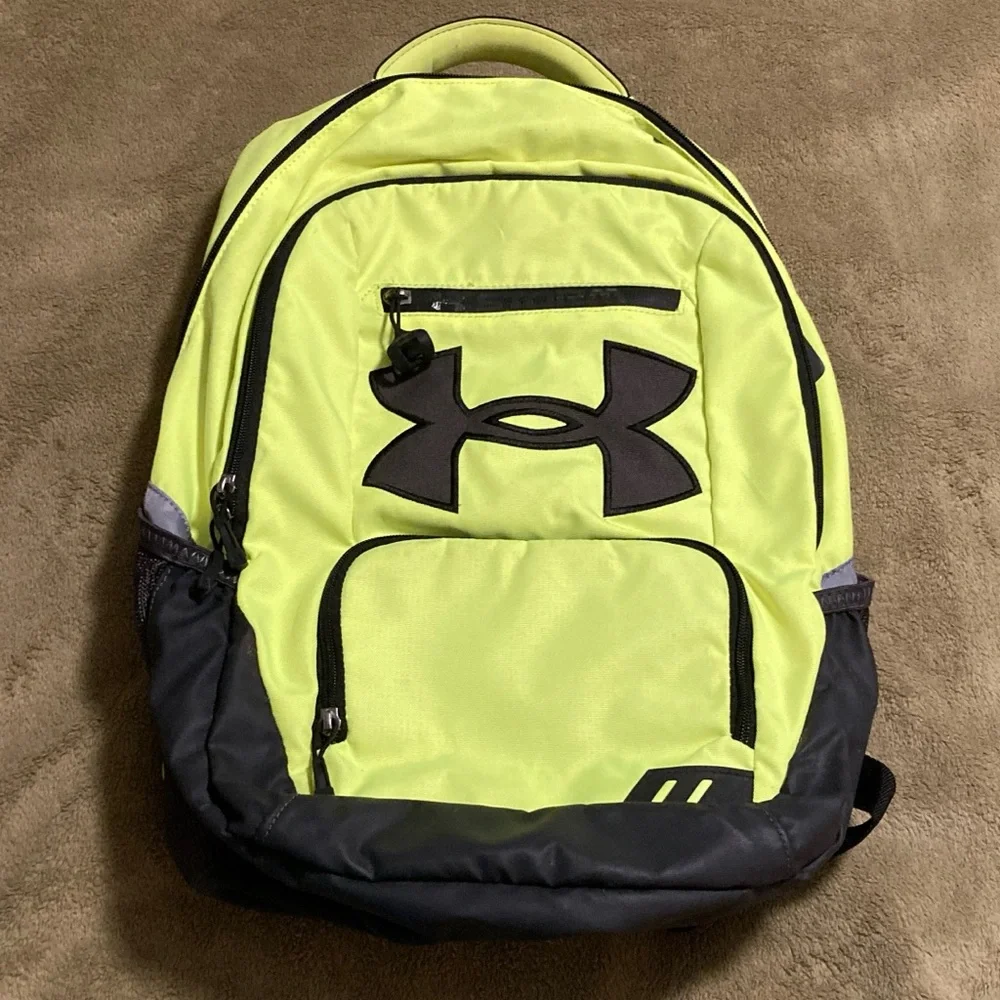 EUC Under Armour UA Storm Laptop Backpack Neon Yellow Black